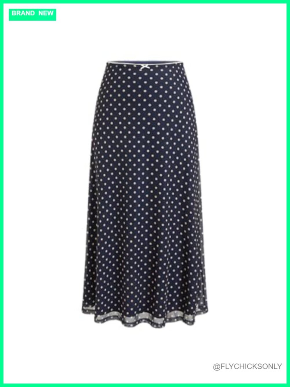 Polka Dot Mesh High Waist Boho Flowy Long Midi Skirt